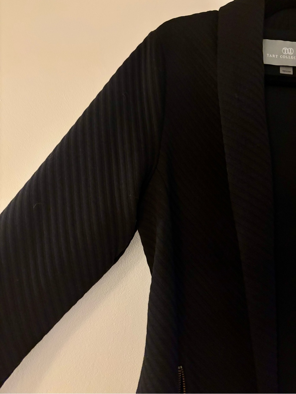 Tart Collections Black Quilted Open-Front Blazer